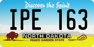 ND license plate IPE163