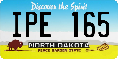 ND license plate IPE165