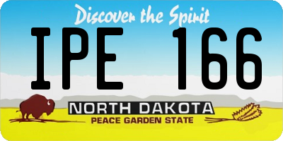ND license plate IPE166
