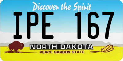 ND license plate IPE167
