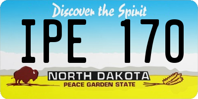 ND license plate IPE170
