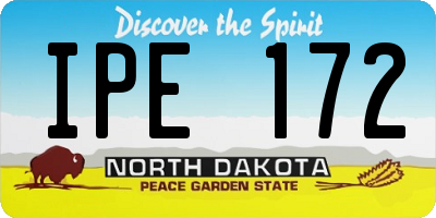 ND license plate IPE172