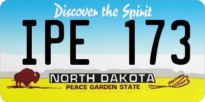 ND license plate IPE173