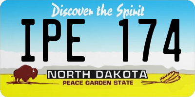 ND license plate IPE174