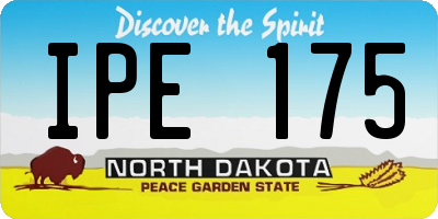 ND license plate IPE175