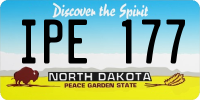 ND license plate IPE177