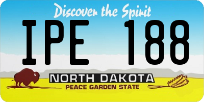 ND license plate IPE188