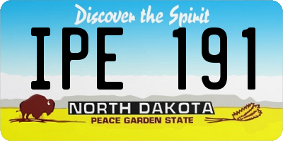 ND license plate IPE191