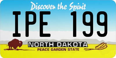 ND license plate IPE199