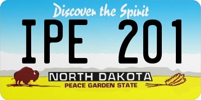 ND license plate IPE201
