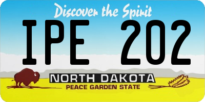 ND license plate IPE202