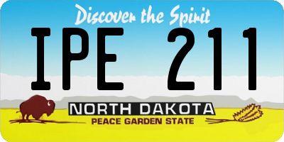 ND license plate IPE211