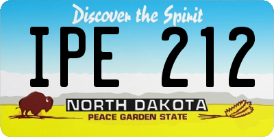 ND license plate IPE212