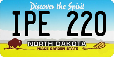 ND license plate IPE220