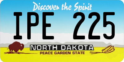ND license plate IPE225