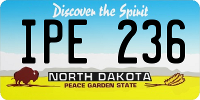 ND license plate IPE236