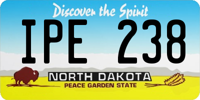 ND license plate IPE238