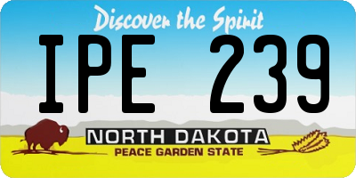 ND license plate IPE239