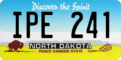 ND license plate IPE241