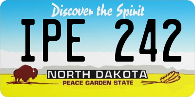 ND license plate IPE242
