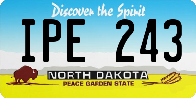 ND license plate IPE243