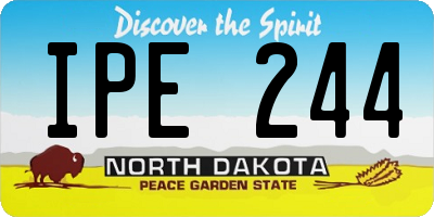 ND license plate IPE244