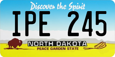 ND license plate IPE245