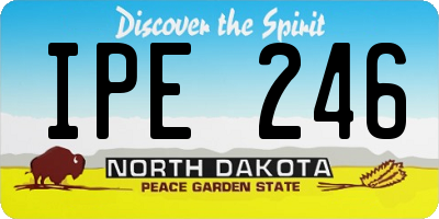 ND license plate IPE246