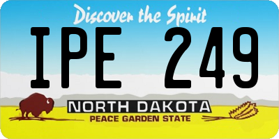 ND license plate IPE249