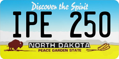 ND license plate IPE250