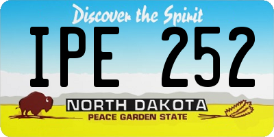 ND license plate IPE252