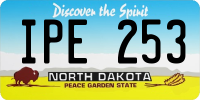 ND license plate IPE253