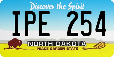 ND license plate IPE254