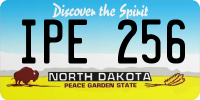 ND license plate IPE256