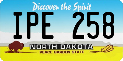 ND license plate IPE258