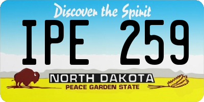 ND license plate IPE259