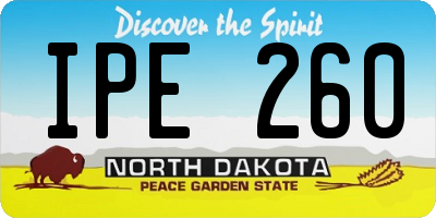 ND license plate IPE260