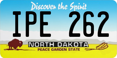 ND license plate IPE262