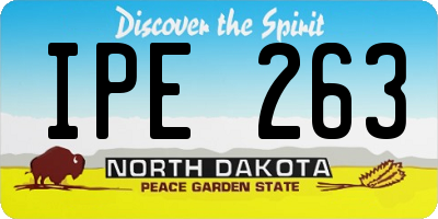 ND license plate IPE263