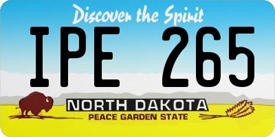 ND license plate IPE265
