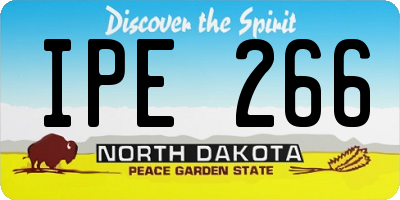 ND license plate IPE266