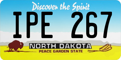 ND license plate IPE267