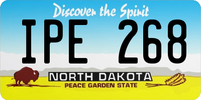 ND license plate IPE268