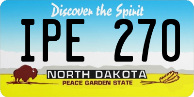 ND license plate IPE270
