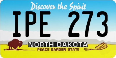 ND license plate IPE273
