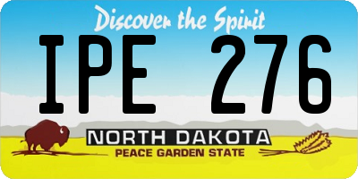 ND license plate IPE276