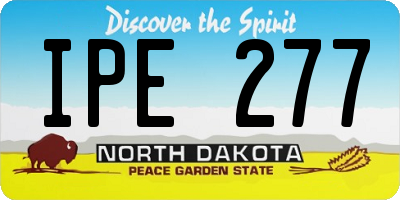 ND license plate IPE277