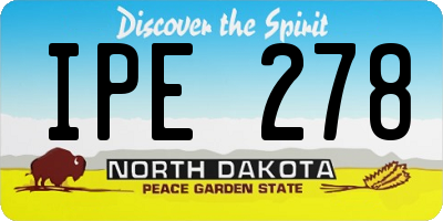 ND license plate IPE278