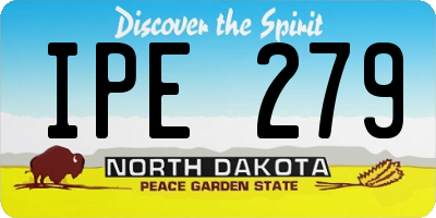 ND license plate IPE279