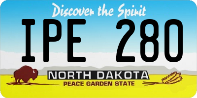 ND license plate IPE280